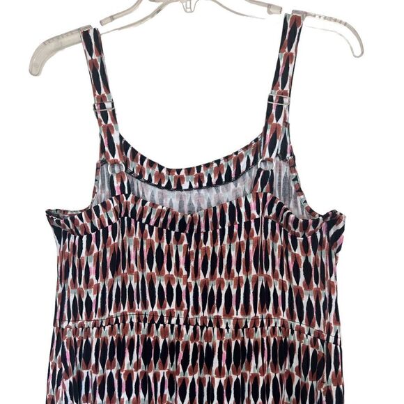 Lane Bryant White/Black Multi Geometric Spaghetti Strap Tiered Maxi Dress 14/16 - Picture 7 of 9